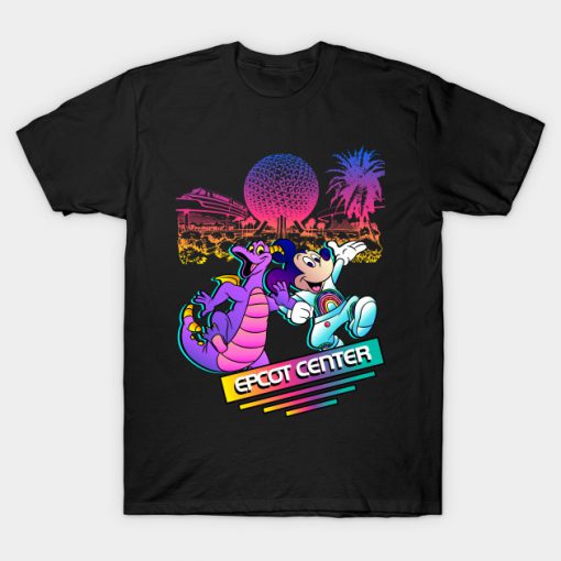 Neon EPCOT Center T-Shirt AI