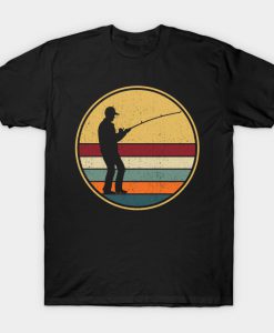 Retro Fishing Rod Gift I Vintage Fish Fisherman T Shirt AI