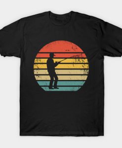 Retro Fishing Rod Gift I Vintage Fish Fisherman T-Shirt AI