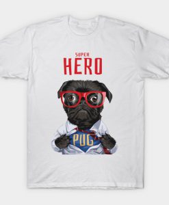 Superhero pug dog T-Shirt AI