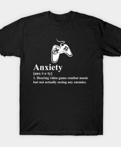 Video Game Anxiety Definition for Gamers T Shirt AIVideo Game Anxiety Definition for Gamers T Shirt AI