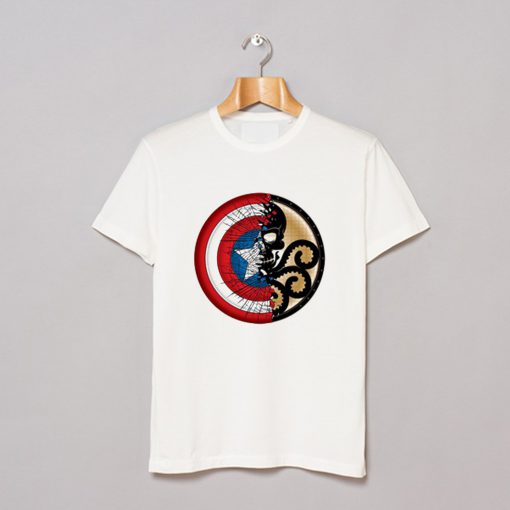 Captain America Harajuku Spider Skull T Shirt AI