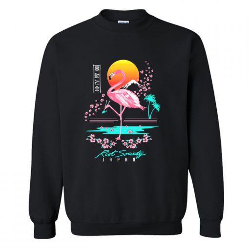 Riot Society Flamingo Blossom Sweatshirt (GPMU)