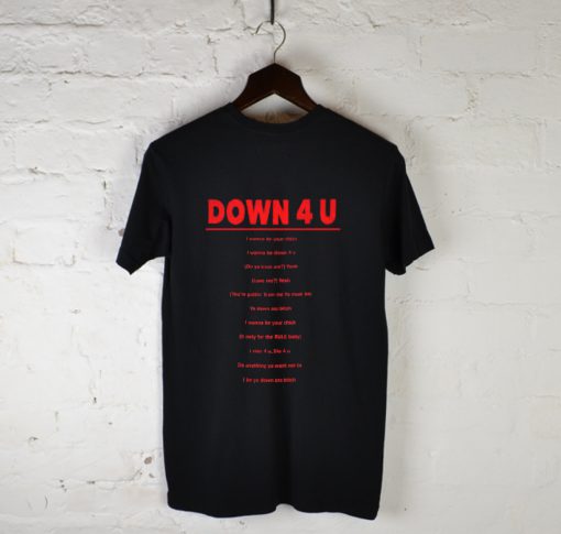 Down 4 u Ja Rule Ashanti T-Shirt Back (GPMU)