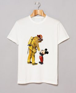 Firefighter Fireman and Mickey Mouse T Shirt (GPMU)