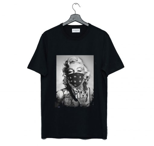 Marilyn Monroe Black Bandana T Shirt (GPMU)