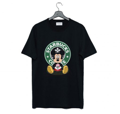 Mickey Mouse Drinking Starbucks T-Shirt (GPMU)