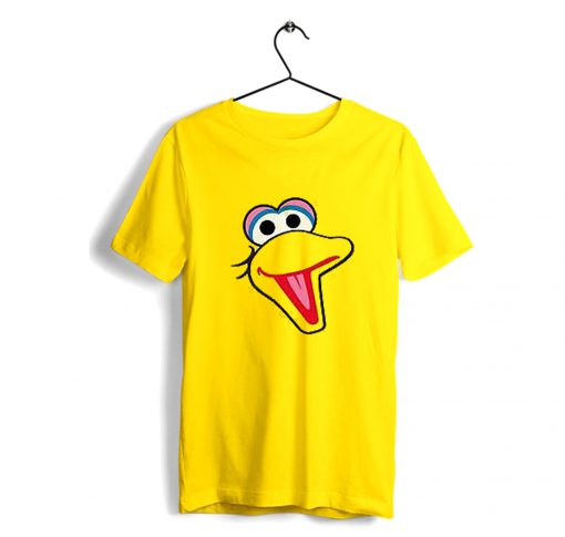 BIG BIRD FACE Sesame Street Yellow T Shirt (GPMU)