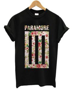 Paramore Logo Bars Floral T Shirt (GPMU)