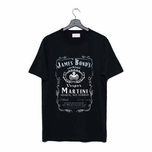 Whiskey James Bond Martini T Shirt (GPMU)