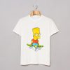 Bart Simpson Skateboard T Shirt White (GPMU)