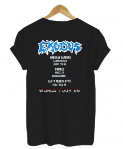 EXODUS Vintage 80's World Tour 1986 T Shirt Back (GPMU)