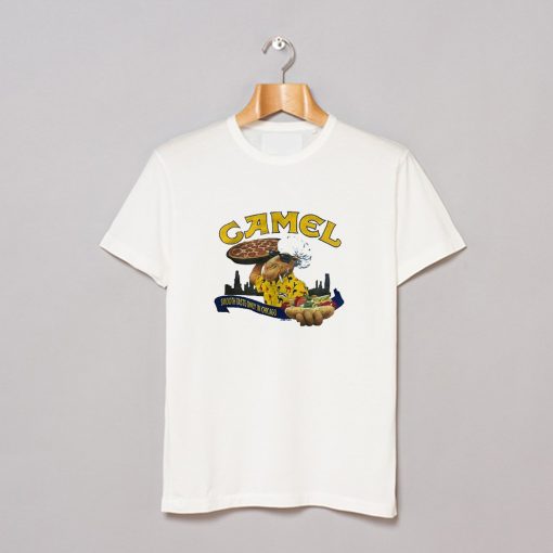 Vintage Joe Camel 1992 Chicago Pizza Hot Dog Single Stitch Pocket T Shirt (GPMU)