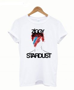 Ziggy Stardust David Bowie T-Shirt Whit (GPMU)