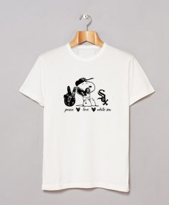 Peace Love White Sox Snoopy T-Shirt (GPMU)