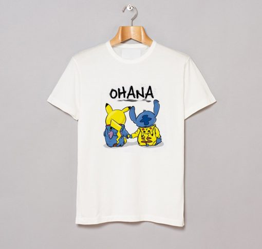 Ohana Pikachu and Stitch T-Shirt (GPMU)