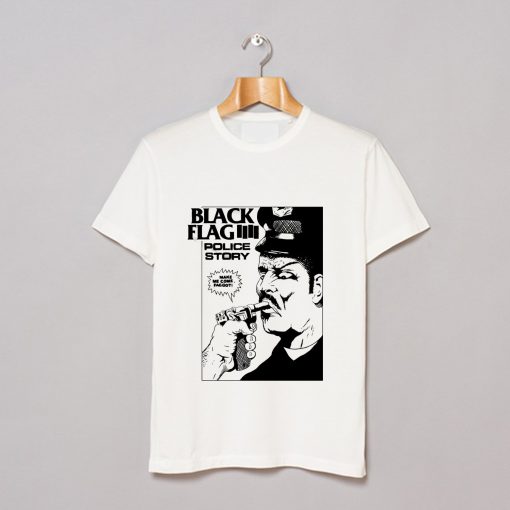 Black Flag Police Story T Shirt (GPMU)