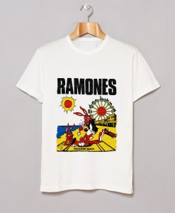 Ramones Rockaway Beach T Shirt White (GPMU)