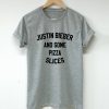 JUSTIN BIEBER and Some Pizza Slices T Shirt (GPMU)