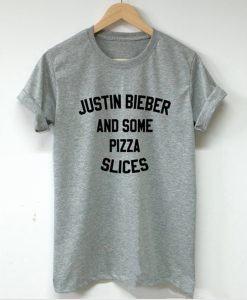 JUSTIN BIEBER and Some Pizza Slices T Shirt (GPMU)