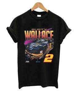 Rusty Wallace Black Vintage Car T Shirt (GPMU)