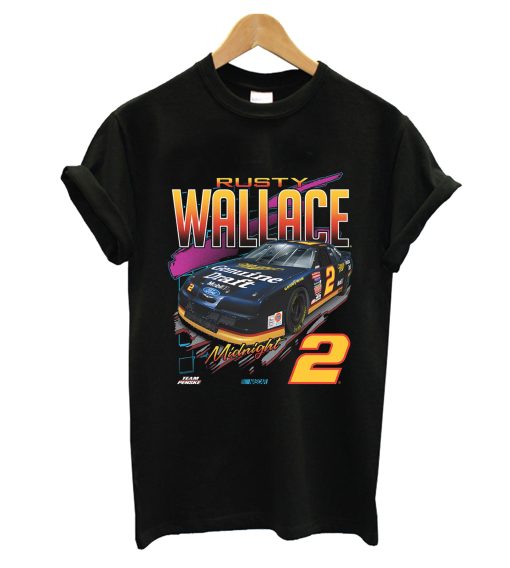 Rusty Wallace Black Vintage Car T Shirt (GPMU)