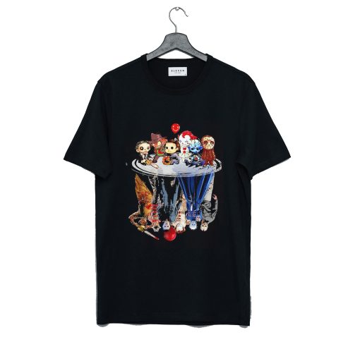 Horror movie characters water mirror reflection T Shirt (GPMU)