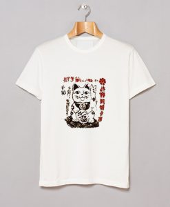 Lucky Cat Chinese Maneki Neko T Shirt (GPMU)