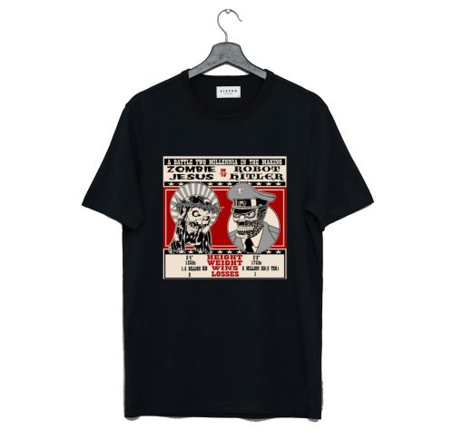 Zombie Jesus VS Robot Hitler T Shirt (GPMU)