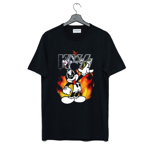 Kiss Mickey Mouse Band Black T-Shirt (GPMU)