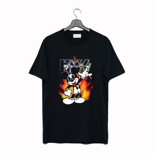 Kiss Mickey Mouse Band Black T-Shirt (GPMU)