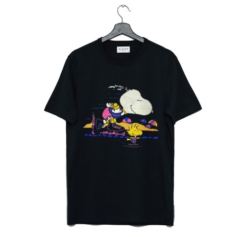 Vintage Peanuts Black Large T-Shirt (GPMU)