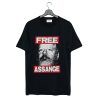 Free Julian Assange T Shirt (GPMU) Black