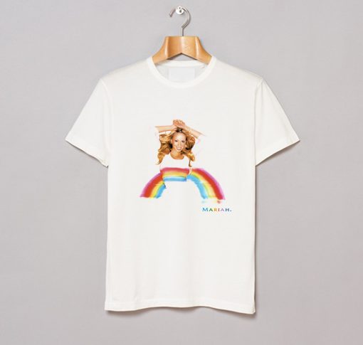 Album Merch Tour Mariah Carey Rainbow T Shirt (GPMU) White