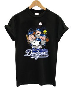 Peanuts Gang Los Angeles Dodgers Baseball Snoopy T-Shirt (GPMU)