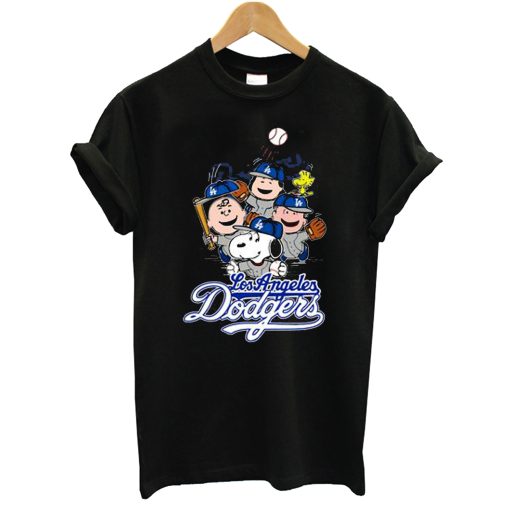 Peanuts Gang Los Angeles Dodgers Baseball Snoopy T-Shirt (GPMU)