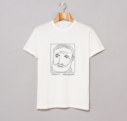 Badly Drawn Ernest Hemingway T Shirt (GPMU)