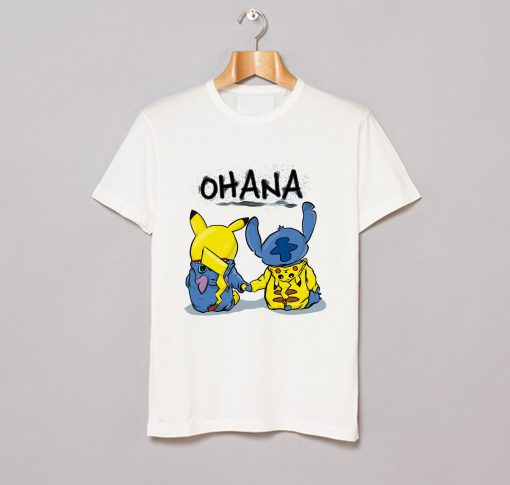 Ohana Pikachu and Stitch T-Shirt (GPMU)