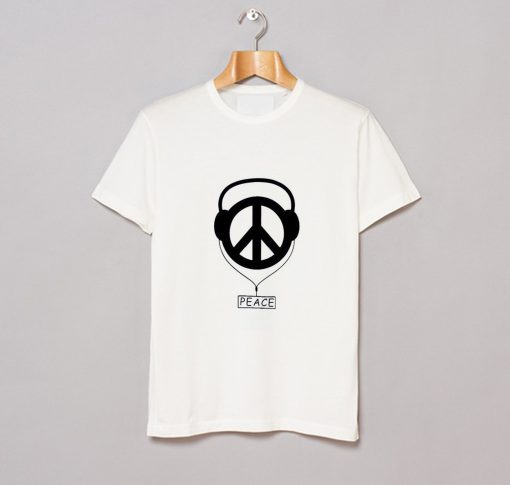 Peace Love Music White T Shirt (GPMU)