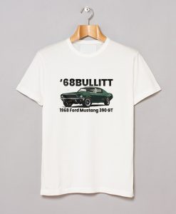 Steve McQueen 68 Bullitt Mustang 390 GT retro T-Shirt (GPMU)