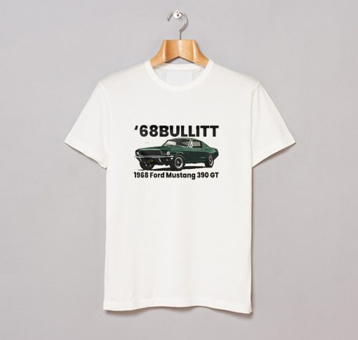 Steve McQueen 68 Bullitt Mustang 390 GT retro T-Shirt (GPMU)