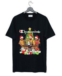 Champion Santa Chibi Michael Jordan Kobe Bryant And Lebron James Merry Christmas Signatures T Shirt (GPMU)