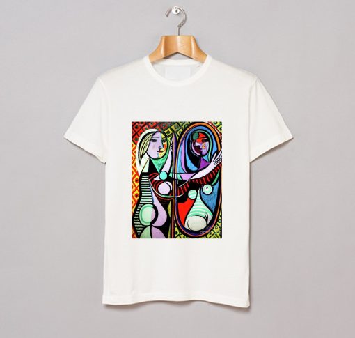 Girl Before a Mirror By Pablo Picasso T Shirt (GPMU)