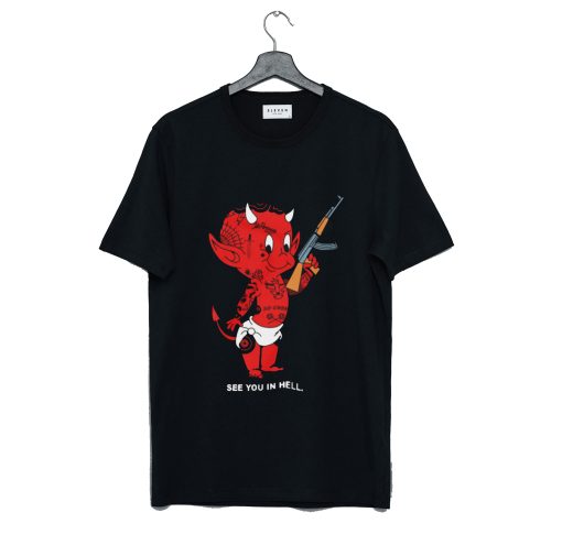 See You In Hell Baby Devil T Shirt (GPMU)