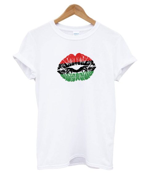 African Lips Flag Black History Month T Shirt (GPMU)