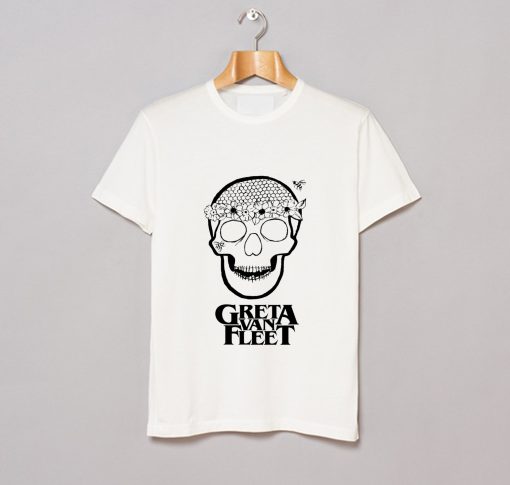 Greta Van Fleet Flower Power Skull T-Shirt (GPMU)