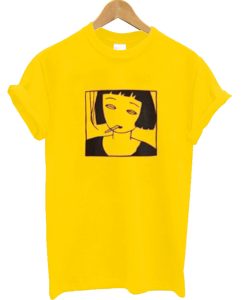 Smoking Girl Yellow T Shirt (GPMU)