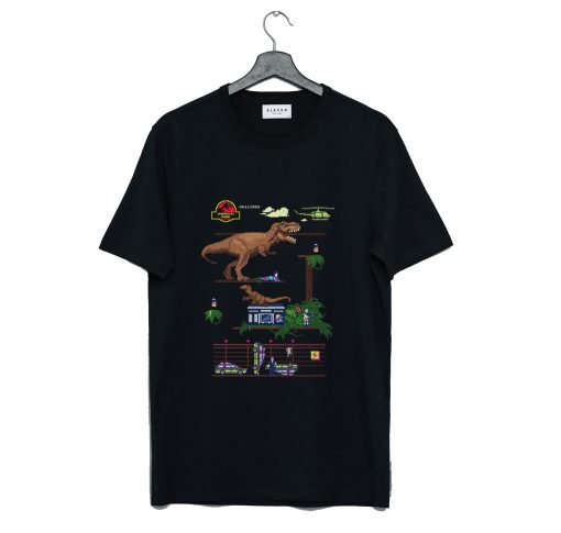 Jurassic Park 8-Bit Classic Dino T-Shirt (GPMU)