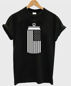 American Flag Beer Can Drinking T-Shirt (GPMU)