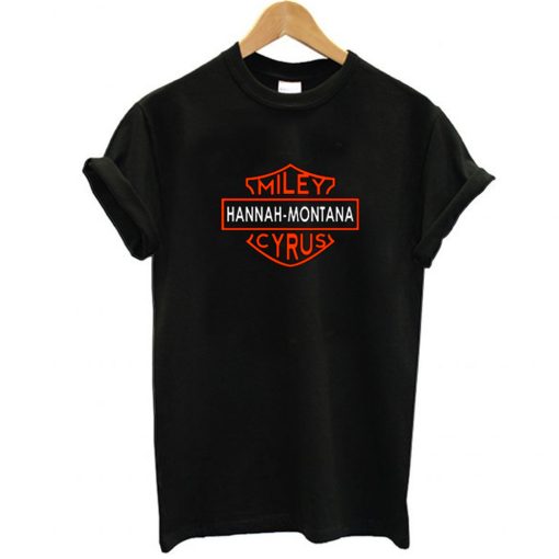 Miley Cyrus Hannah montana Harley Davidson Logo T Shirt (GPMU)